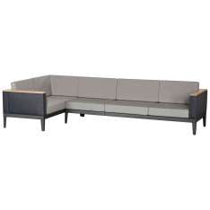 Barlow Tyrie Aura Deep Seating Five-seat Corner Settee DS (Graphite Frame - Charcoal Sides)