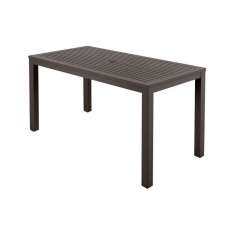 Barlow Tyrie Aura Aluminium Narrow Table 140 Rectangular (Graphite Top and Frame)