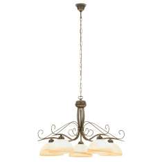 Lampa wisząca Fiona V patyna - klosz kremowy 385