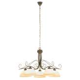 Lampa wisząca Fiona V patyna - klosz kremowy 385