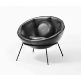 Arper Bardi's Bowl Chair | Black Leather