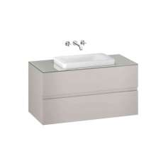 Armani Roca FURNITURE | 1200 mm wall-hung furniture for over countertop washbasins and wall-mounted basin mixers | Silver