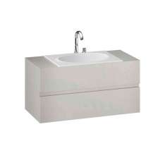 Armani Roca FURNITURE | 1200 mm Furniture with upper and lower drawer for single 770 mm countertop washbasin | Silver