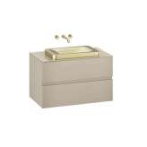 Armani Roca FURNITURE | 1000 mm wall-hung furniture for over countertop washbasins and wall-mounted basin mixers | Greige