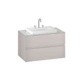 Armani Roca FURNITURE | 1000 mm wall-hung furniture for over countertop washbasins and deck-mounted basin mixers | Silver