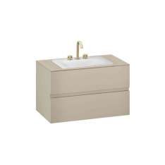 Armani Roca FURNITURE | 1000 mm wall-hung furniture for countertop washbasin and deck-mounted basin mixer | Greige