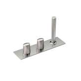 Armani Roca FAUCETS | Thermostatic bath mixer with handshower for other bathtubs | Brushed Steel