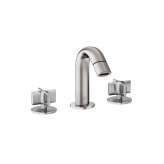 Armani Roca FAUCETS | Deck-mounted 3-hole bidet mixer | Brushed Steel