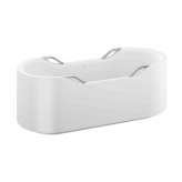 Armani Roca BATHS | Freestanding bathtub with four handles | Brushed Steel