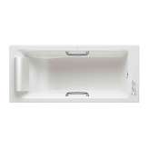 Armani Roca BATHS | Built-in bathtub 1800 x 800 mm with deck mounted thermostatic faucet | Glossy White