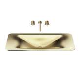 Armani Roca BASINS | 900 mm countertop washbasin for wall-mounted basin mixer | Matt Gold