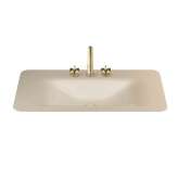 Armani Roca BASINS | 900 mm countertop washbasin for 3-hole basin mixer | Greige