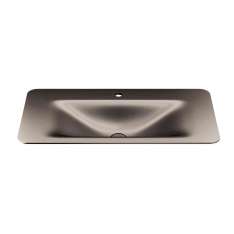 Armani Roca BASINS | 900 mm countertop washbasin for 1-hole basin mixer | Dark Metallic