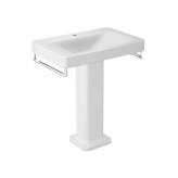 Armani Roca BASINS | 750 mm wall-hung or pedestal washbasin for 1-hole basin mixer | Glossy White