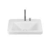 Armani Roca BASINS | 660 mm over countertop washbasin for 2-hole basin mixer | Off White