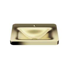 Armani Roca BASINS | 660 mm over countertop washbasin for 1-hole basin mixer | Matt Gold