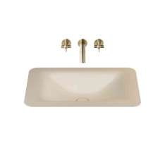 Armani Roca BASINS | 660 mm countertop washbasin for wall-mounted basin mixer | Greige