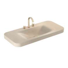 Armani Roca BASINS | 1100 mm countertop washbasin for 3-holes basin mixer | Greige