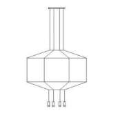 Lampa wisząca Linea - 8 czarna 80 cm