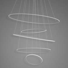 Lampa wisząca LED okręgi No. 5 srebrna 4K - srebrny | 60 cm | 40 cm | 80 cm | 100 cm | 120 cm | barwa