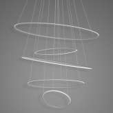 Lampa wisząca LED okręgi No. 5 srebrna 4K - srebrny | 60 cm | 40 cm | 80 cm | 100 cm | 120 cm | barwa