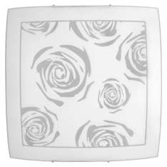 Plafon 8 biały z wzorem różanym 1110