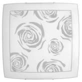 Plafon 8 biały z wzorem różanym 1110