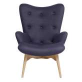 Fotel Contour szary - tkanina | nogi Jesion naturalny