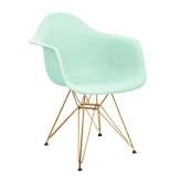 Podstawa Fotel Dar Gold pastelowa Mięta. 14 - polipropylen | złota