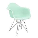 Podstawa Fotel Dar Silver pastelowa Mięta. 14 - polipropylen | chromowana