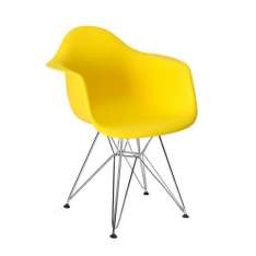 Podstawa Fotel Dar Silver słoneczny żółty. 09 - polipropylen | chromowana
