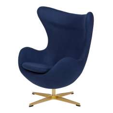 Podstawa Fotel Egg Classic Gold atlantycki niebieski 26 - wełna | złota