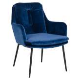 Podstawa Fotel Grant Lounge granatowy - welur | czarno - Złota