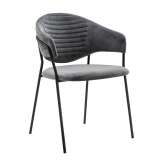 Podstawa Fotel Naomi ciemny szary - welur | czarna