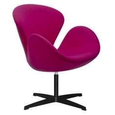 Podstawa Fotel Swan Wool Premium Black Amarantowy - wełna | czarna