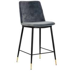 Podstawa Hoker Diego 65 ciemno szary - welur | czarno złota