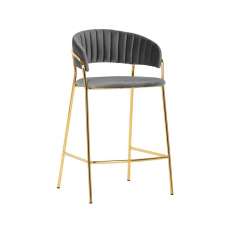 Podstawa Hoker Margo 65 ciemny szary - welur | złota