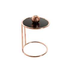 Stolik Invicta Brilant miedziany - metal | szkło