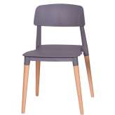 Krzesło Ecco Premium szare - polipropylen | buk