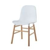 Krzesło Ikar białe - polipropylen | drewno bukowe