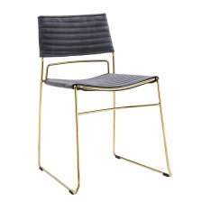 Podstawa Krzesło Julius ciemny szary - welur | złota