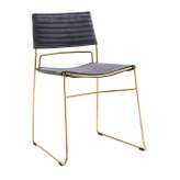 Podstawa Krzesło Julius ciemny szary - welur | złota