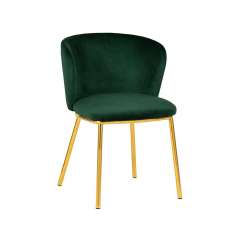Podstawa Krzesło Mandy ciemny zielony - welur | złota