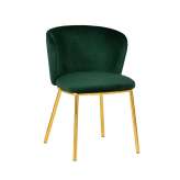 Podstawa Krzesło Mandy ciemny zielony - welur | złota