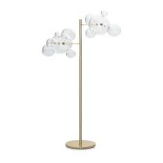 Lampa podłogowa Capri Floor 6 złota - LED aluminium | szkło