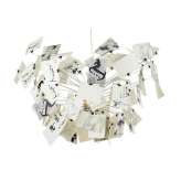 Lampa wisząca Zet 120 - stal Węglowa | papier | szkło