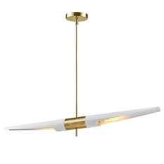 Lampa wisząca Apollo 1 biała - szczotkowane złoto