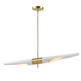 Lampa wisząca Apollo 1 biała - szczotkowane złoto