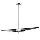 Lampa wisząca Apollo 1 czarna - stal polerowana