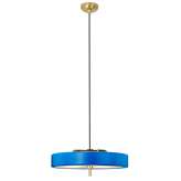 Lampa wisząca Arte niebieska - aluminium | metal